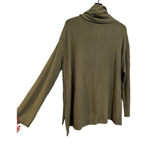 NWT NEW‎ Anthropologie Maeve Size Small Oversized Green Olive Cowl Sweater Top - Picture 9 of 16